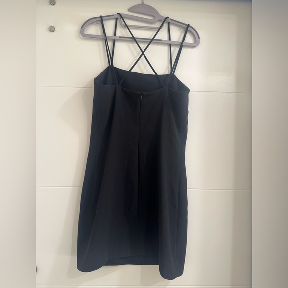 Zara Black Sleeveless Strappy Sheath Slit. XS. Worn once. - Picture 3 of 3